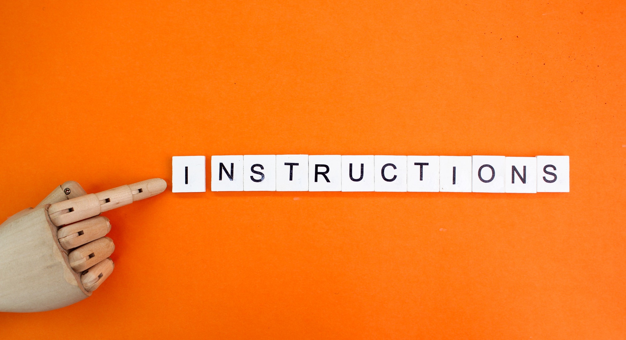 letters of the alphabet with words of instruction.